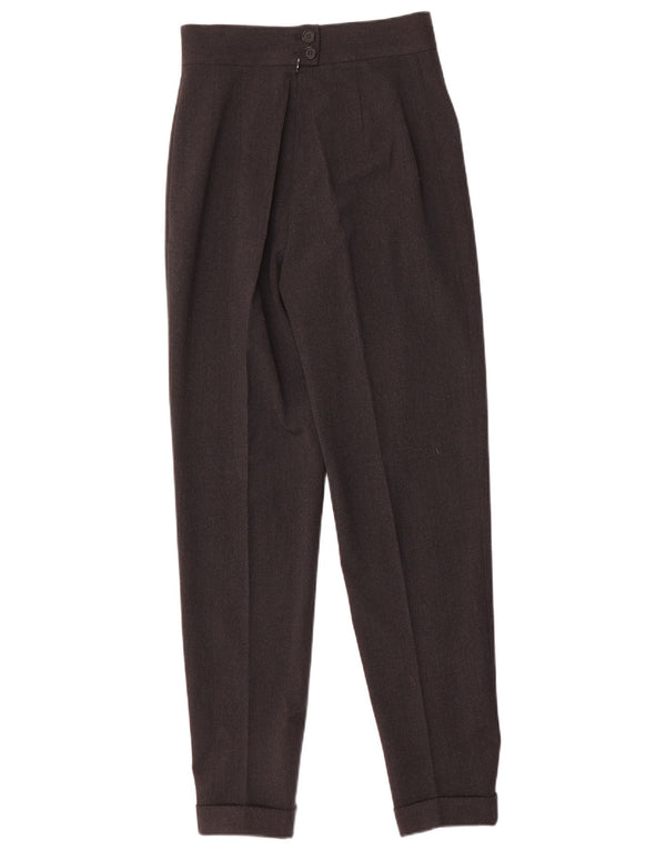 Sportmax Женские зауженные брюки с высокой талией UK 12 Medium W26 L30 Серые