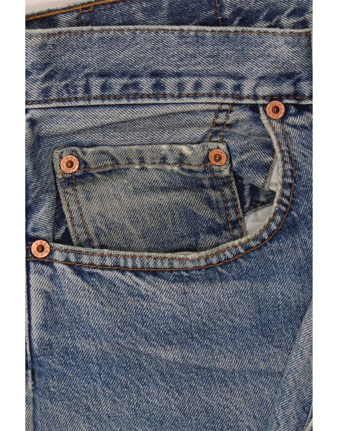 Мужские потертые прямые джинсы Levi's W36 L32, синий хлопок