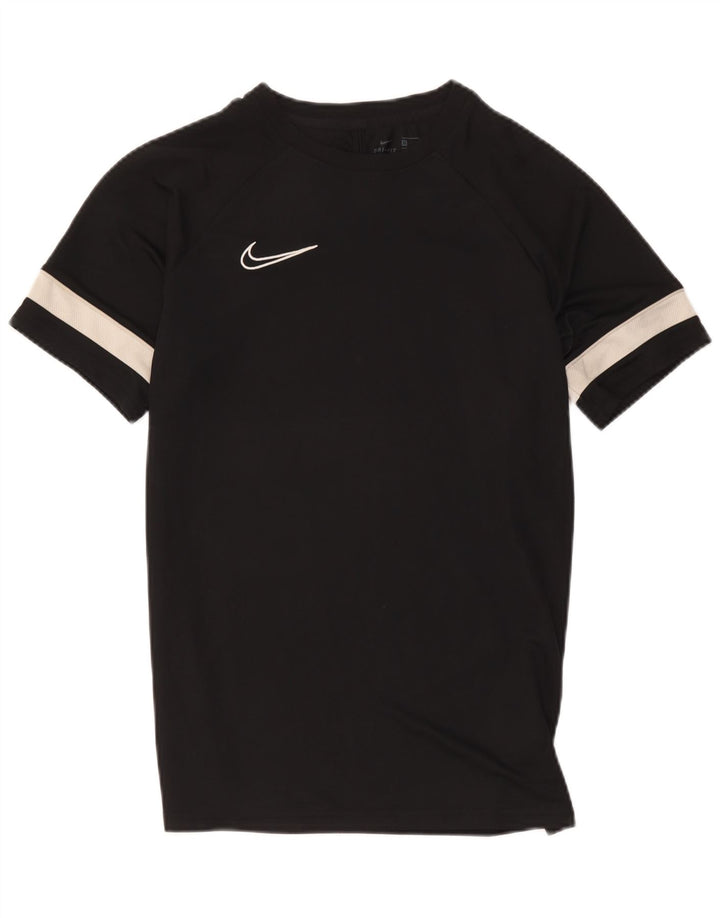 Мужская футболка Nike Dri Fit, средний черный полиэстер с цветными блоками
