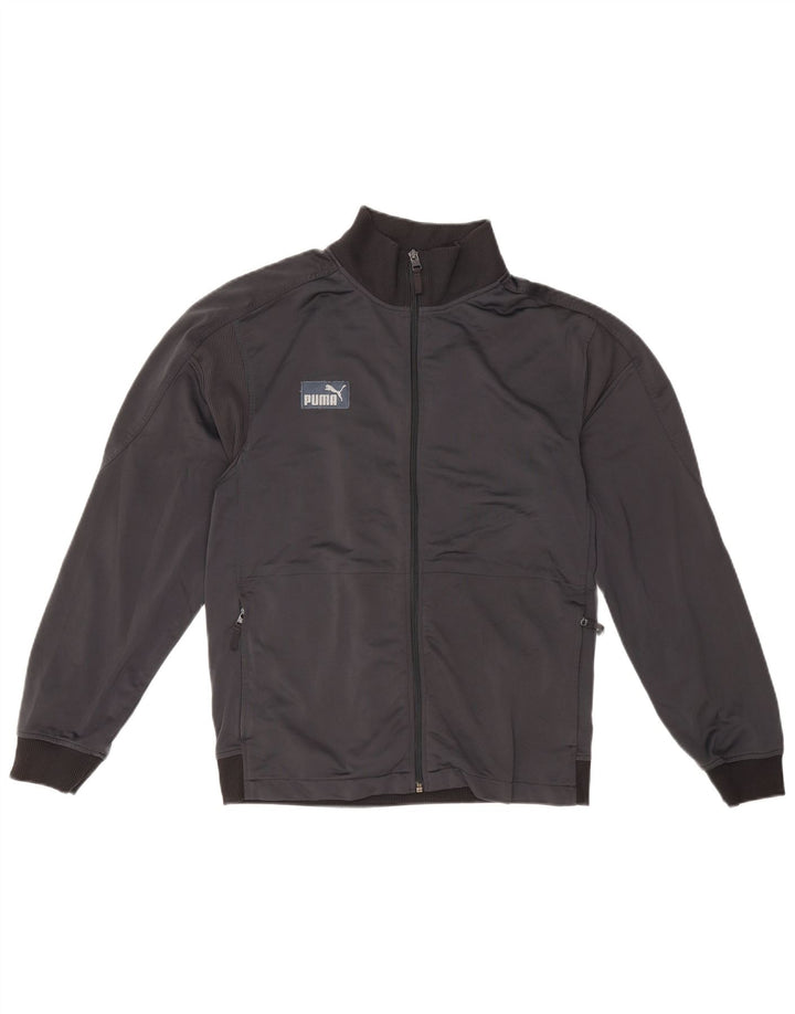 PUMA Boys Tracksuit Top Jacket 15-16 Years Grey Polyester