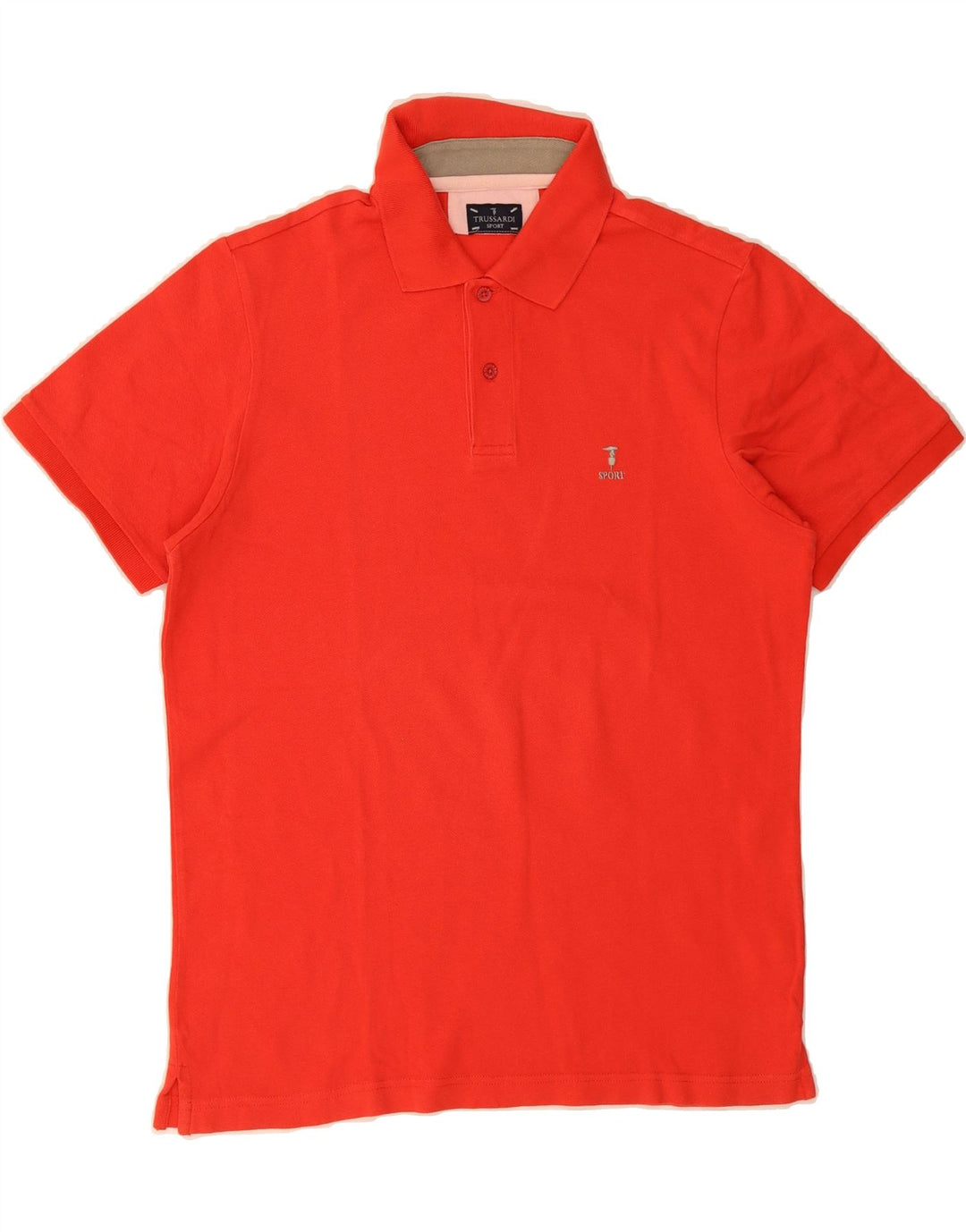 TRUSSARDI Mens Polo Shirt Medium Red Cotton Vintage Trussardi and Second-Hand Trussardi from Messina Hembry 