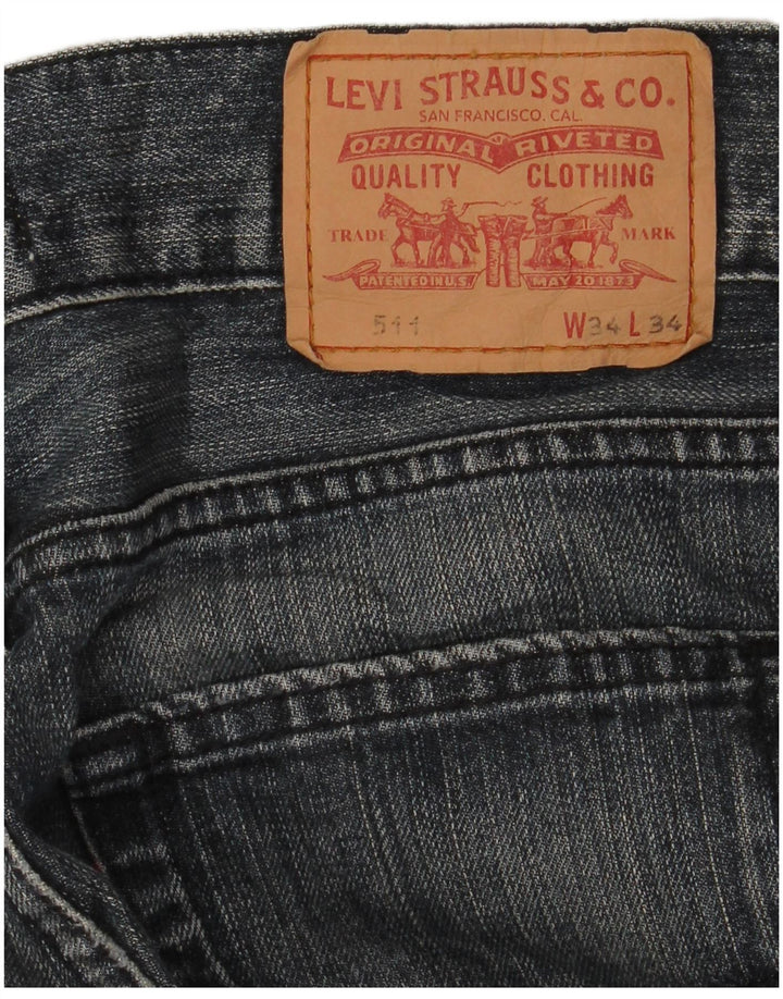 Мужские джинсы Levi's Slim 511 W34 L30 синие