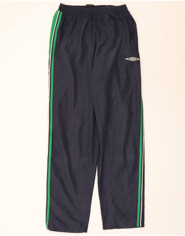 UMBRO Mens Tracksuit Trousers Large  Navy Blue Colourblock Polyester