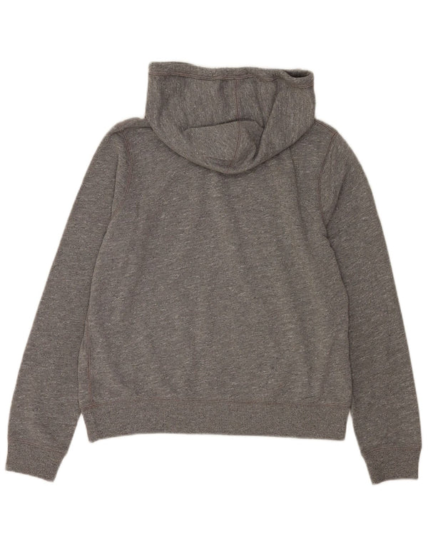 Женский джемпер с капюшоном с рисунком Abercrombie & Fitch UK 14, средний серый в крапинку