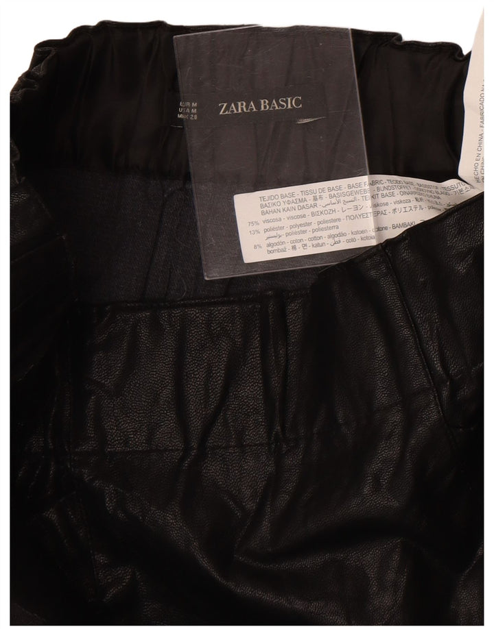 Женская мини-юбка Zara Medium W28 Черная вискоза