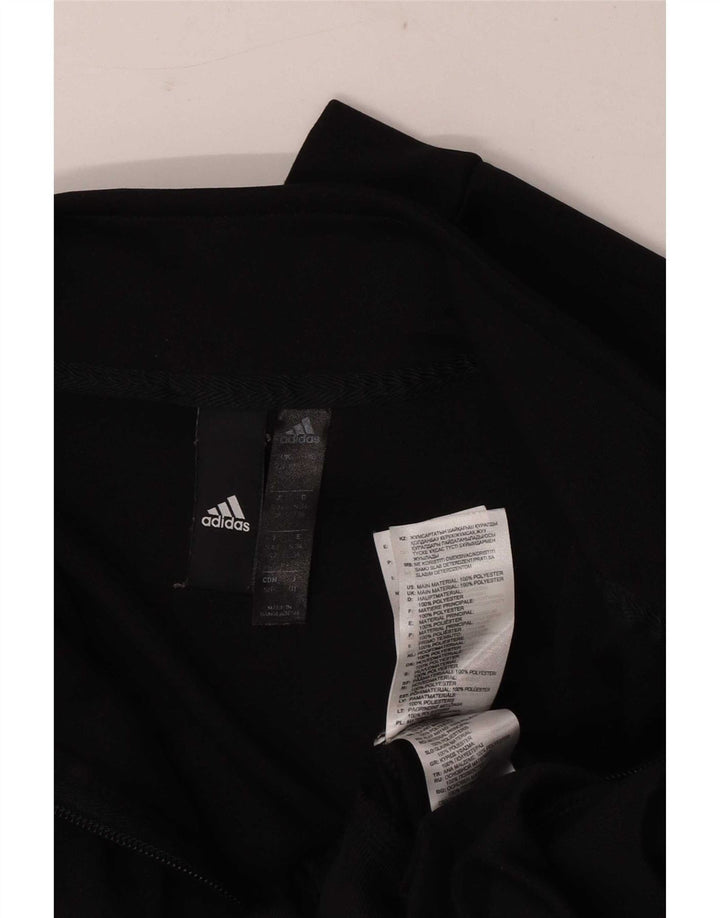 Женская спортивная куртка Adidas UK 8/10, маленький черный полиэстер