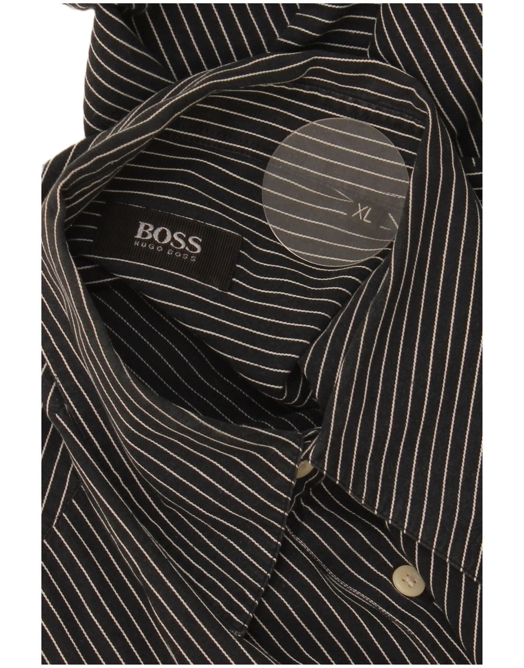 Мужская рубашка Hugo Boss XL темно-синяя в полоску