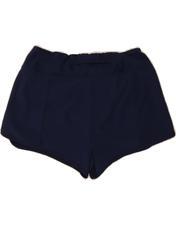 REEBOK Womens Sport Shorts UK 14 Medium  Navy Blue Polyester Vintage Reebok and Second-Hand Reebok from Messina Hembry 