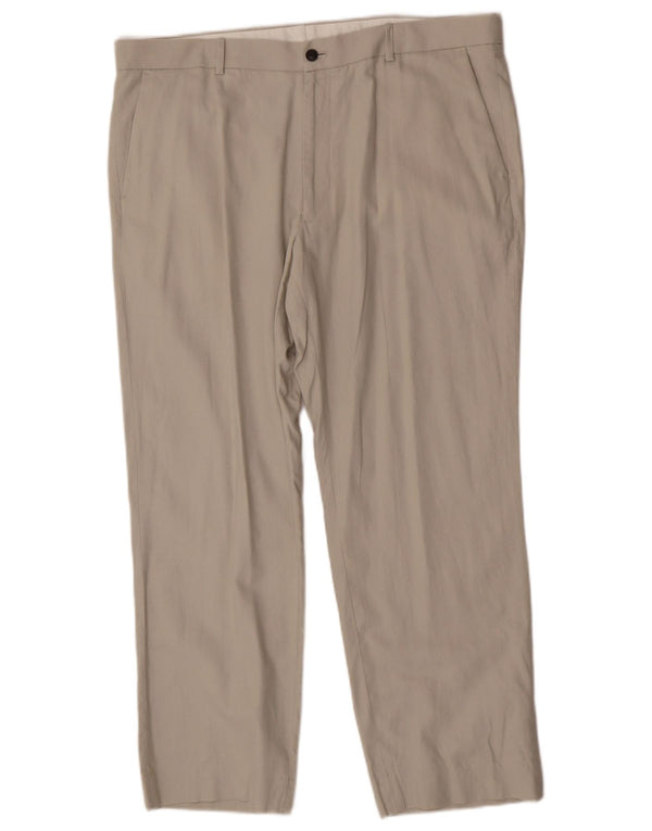 Мужские брюки чиносы Marks & Spencer стандартного кроя W38 L29 бежевые льняные