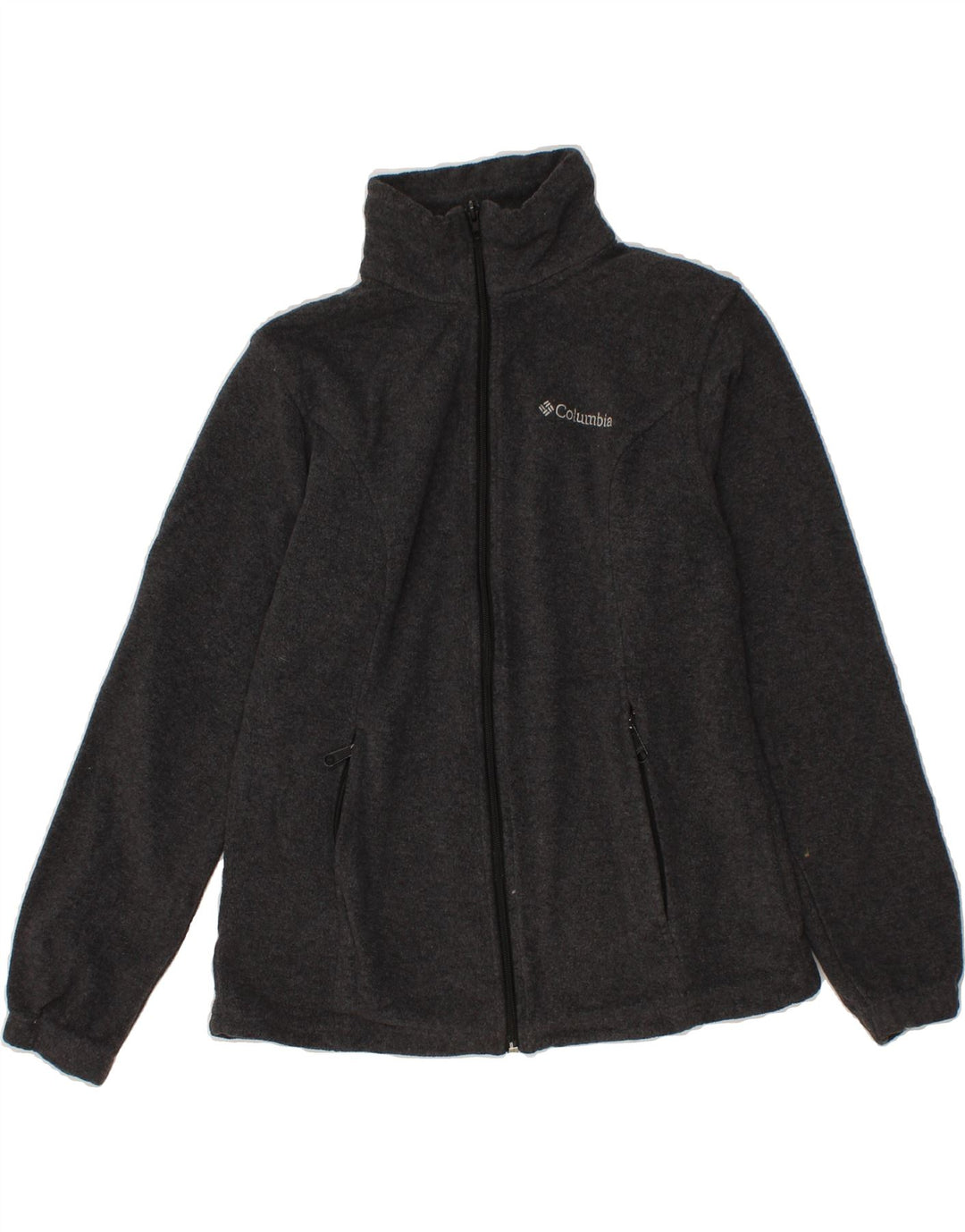 COLUMBIA Womens Fleece Jacket UK 10 Small Grey Polyester Vintage Columbia and Second-Hand Columbia from Messina Hembry 