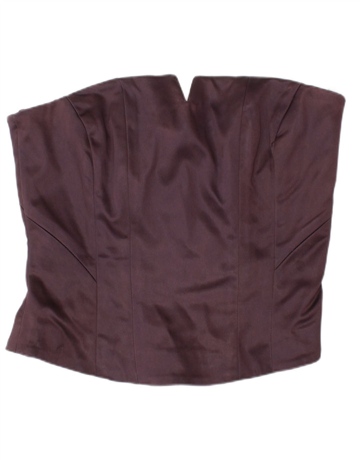 COAST Женский корсетный топ UK 12 Средний Фиолетовый Ацетат
