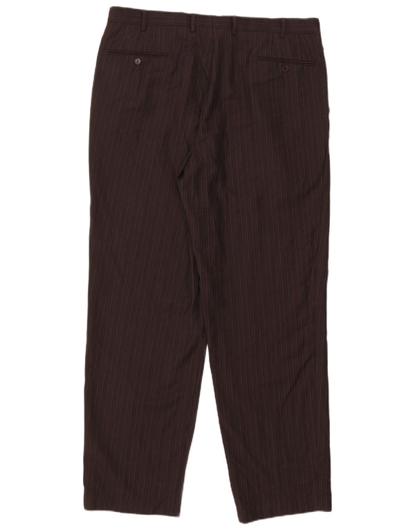 Мужские прямые брюки Pierre Cardin IT 54 2XL W36 L31 коричневые в тонкую полоску