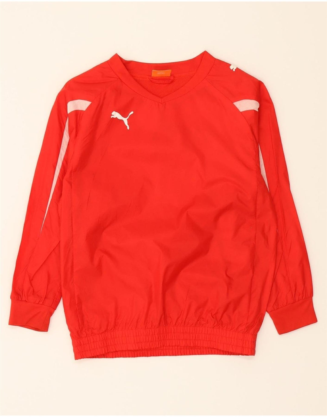 PUMA Boys Pullover Tracksuit Top 7-8 Years Small Red Polyamide Vintage Puma and Second-Hand Puma from Messina Hembry 