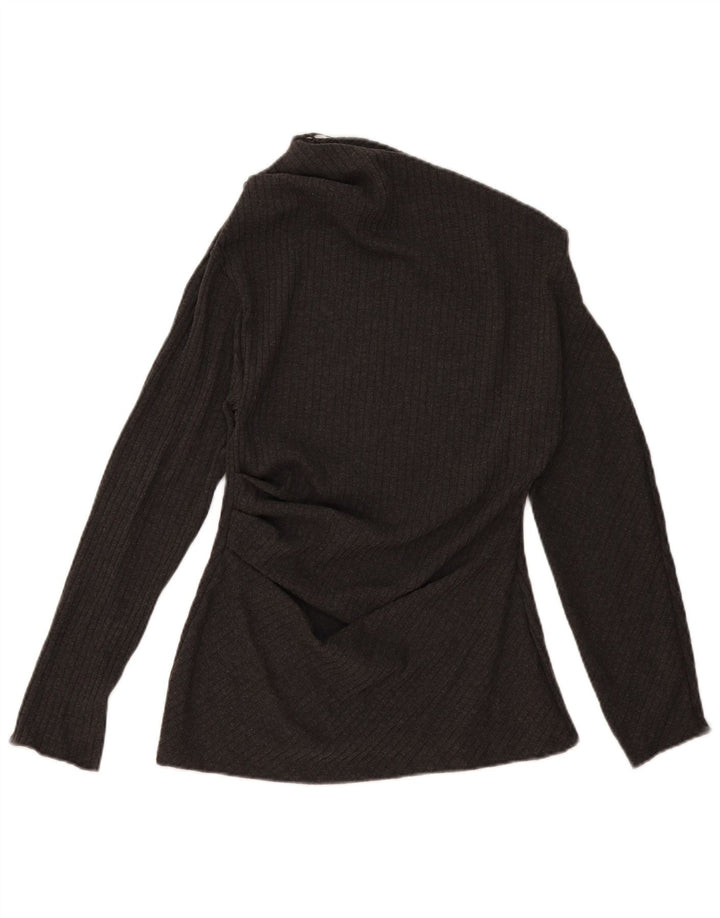 Женский топ на одно плечо Zara UK 14, большой серый полиэстер