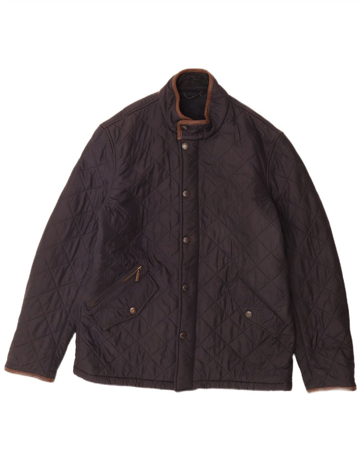 Мужская стеганая куртка Barbour UK 40, темно-синяя, большая