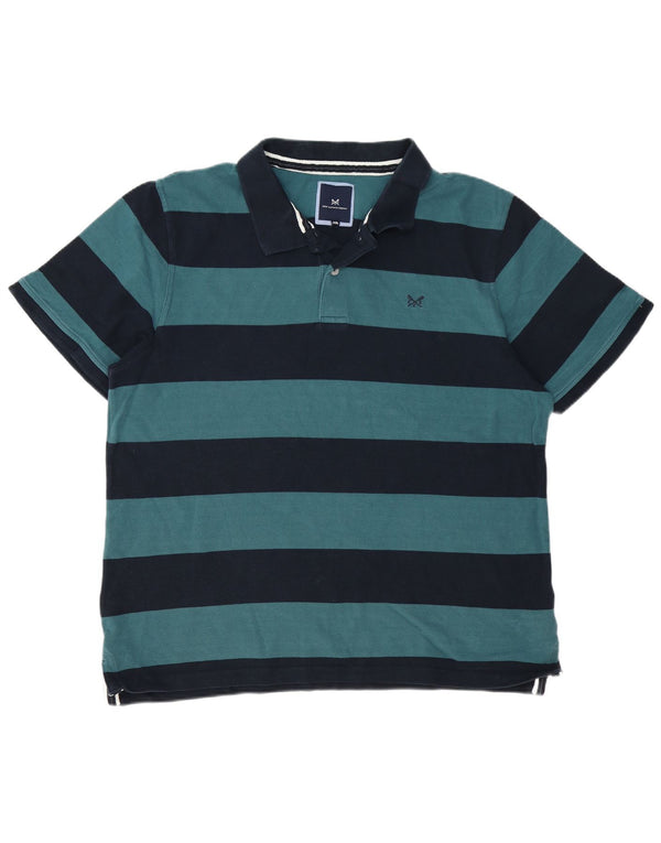 Crew Clothing Мужская рубашка-поло 3XL из хлопка в синюю полоску