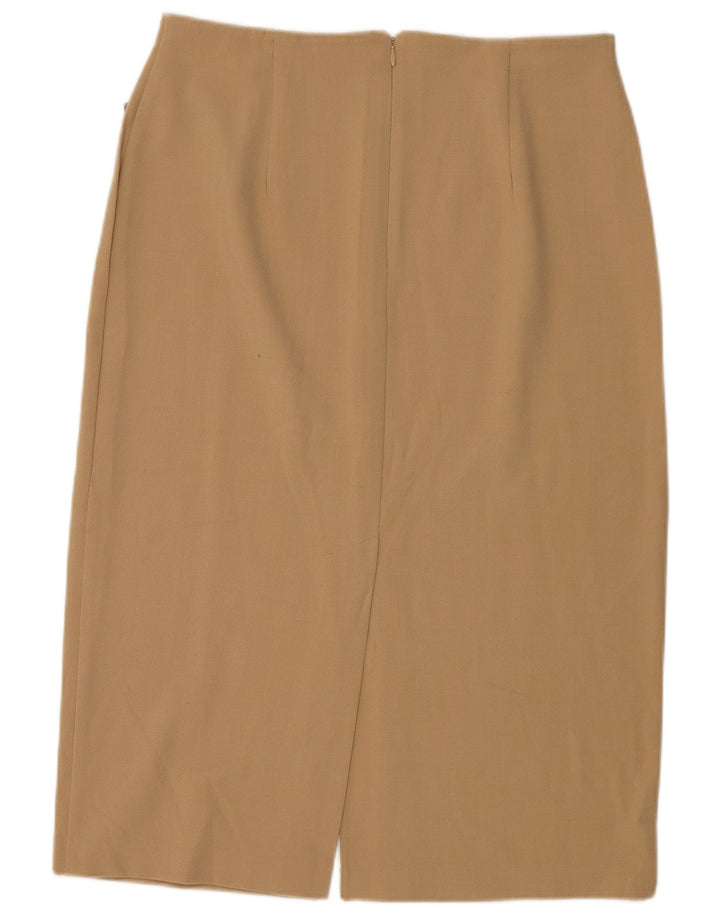 Женская юбка-карандаш Marks & Spencer UK 18 XL W34 Бежевый полиэстер