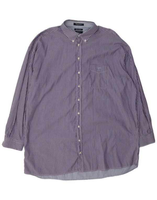 Мужская рубашка стандартного кроя Gant 4XL, хлопковая полоска фиолетового цвета