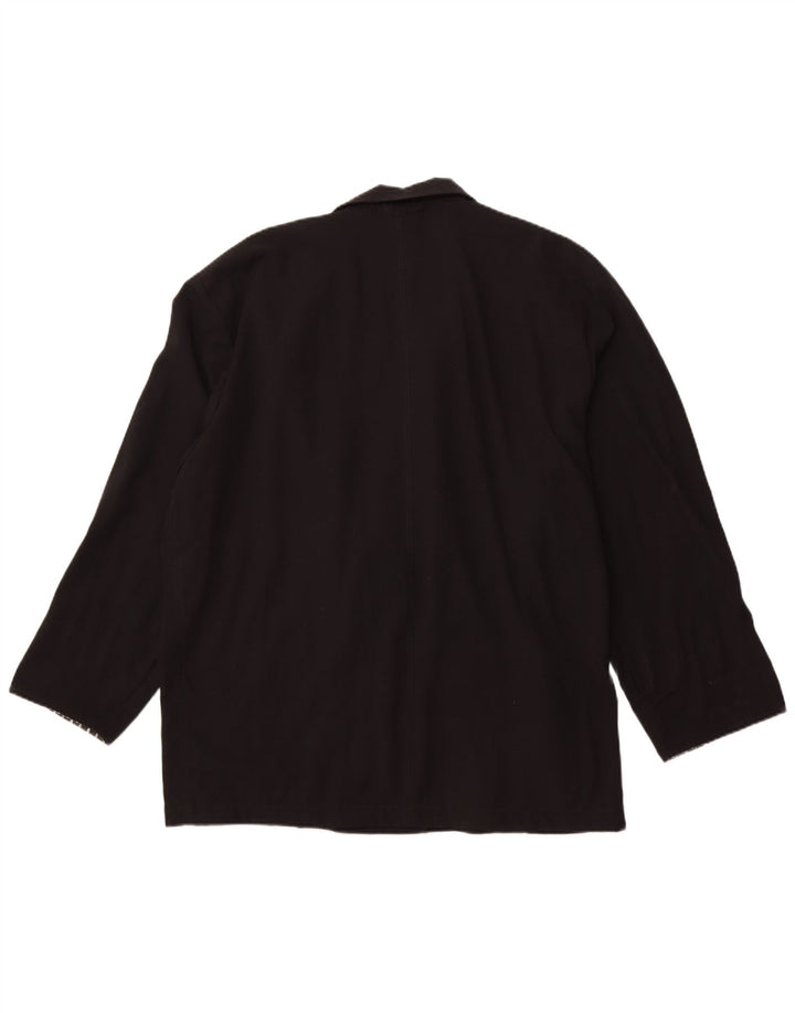 Мужской двубортный пиджак VINTAGE UK 42 XL, черный полиэстер