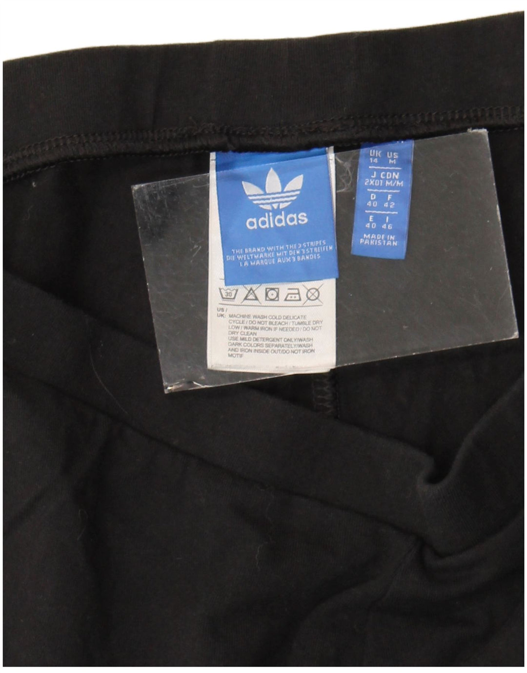 Женские леггинсы Adidas UK 14, средний черный хлопок, черный