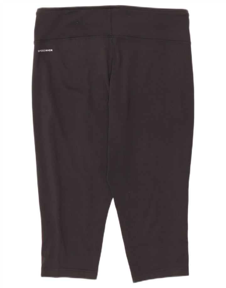 Женские леггинсы-капри Reebok UK 16/18, большие черные, полиэстер