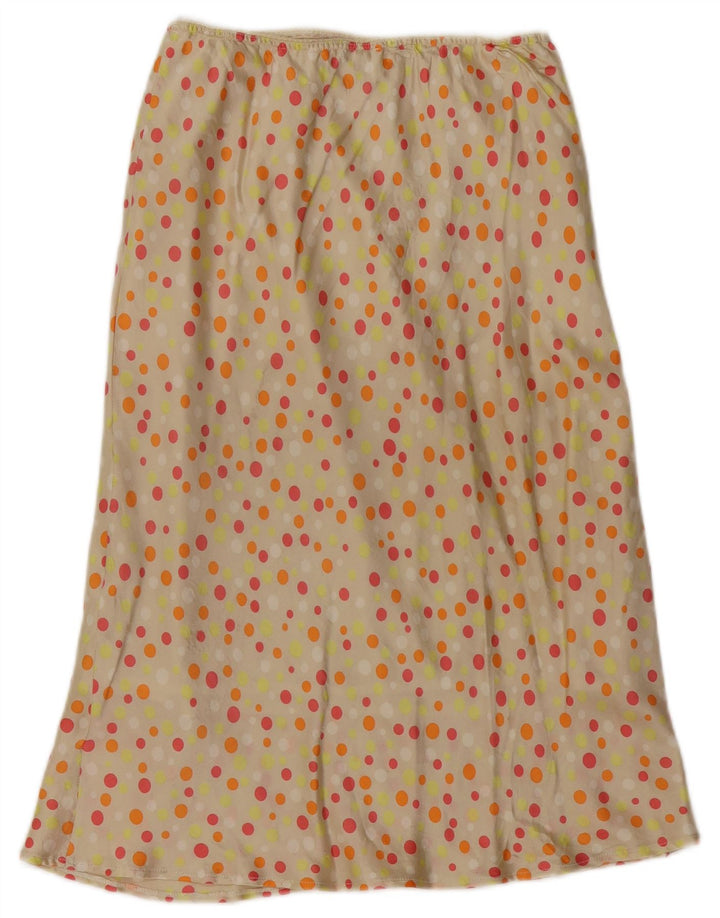 Женская юбка макси VINTAGE W26, маленькая, бежевый в горошек