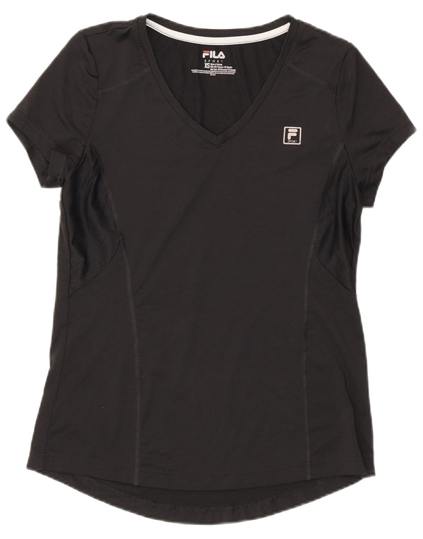 Женская футболка Fila Top UK 6 XS, черный полиэстер