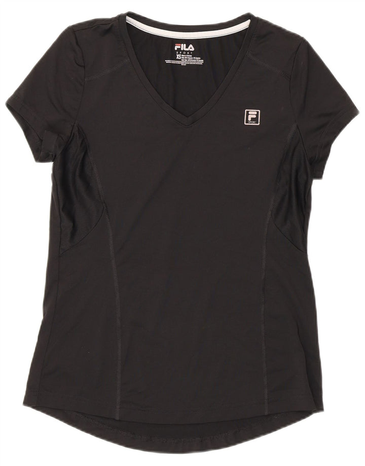 Женская футболка Fila Top UK 6 XS, черный полиэстер