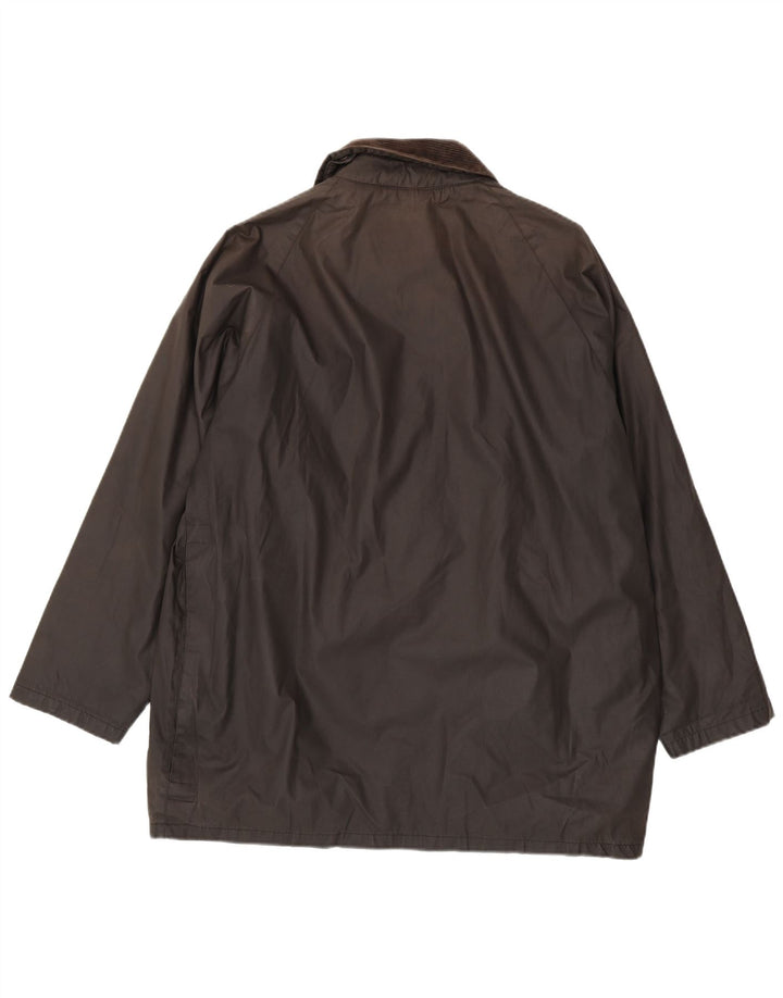 Винтажная мужская куртка из вощеного хлопка UK 44 2XL, черная