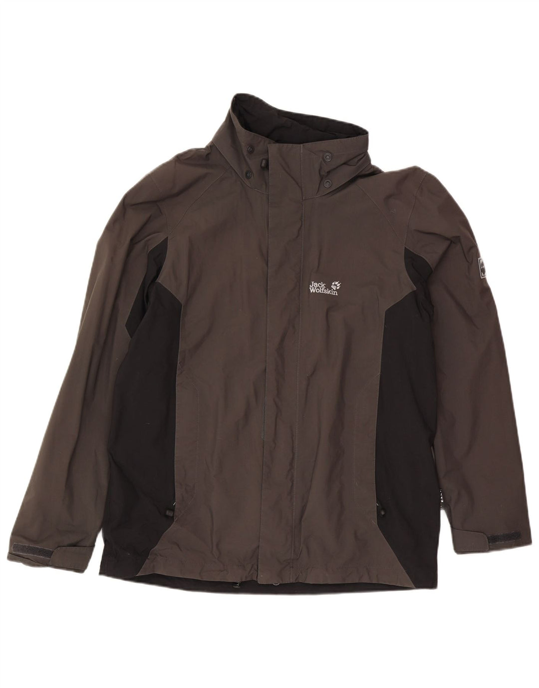 Мужская дождевик Jack Wolfskin UK 36/38 Средний коричневый Полиамид с цветными блоками