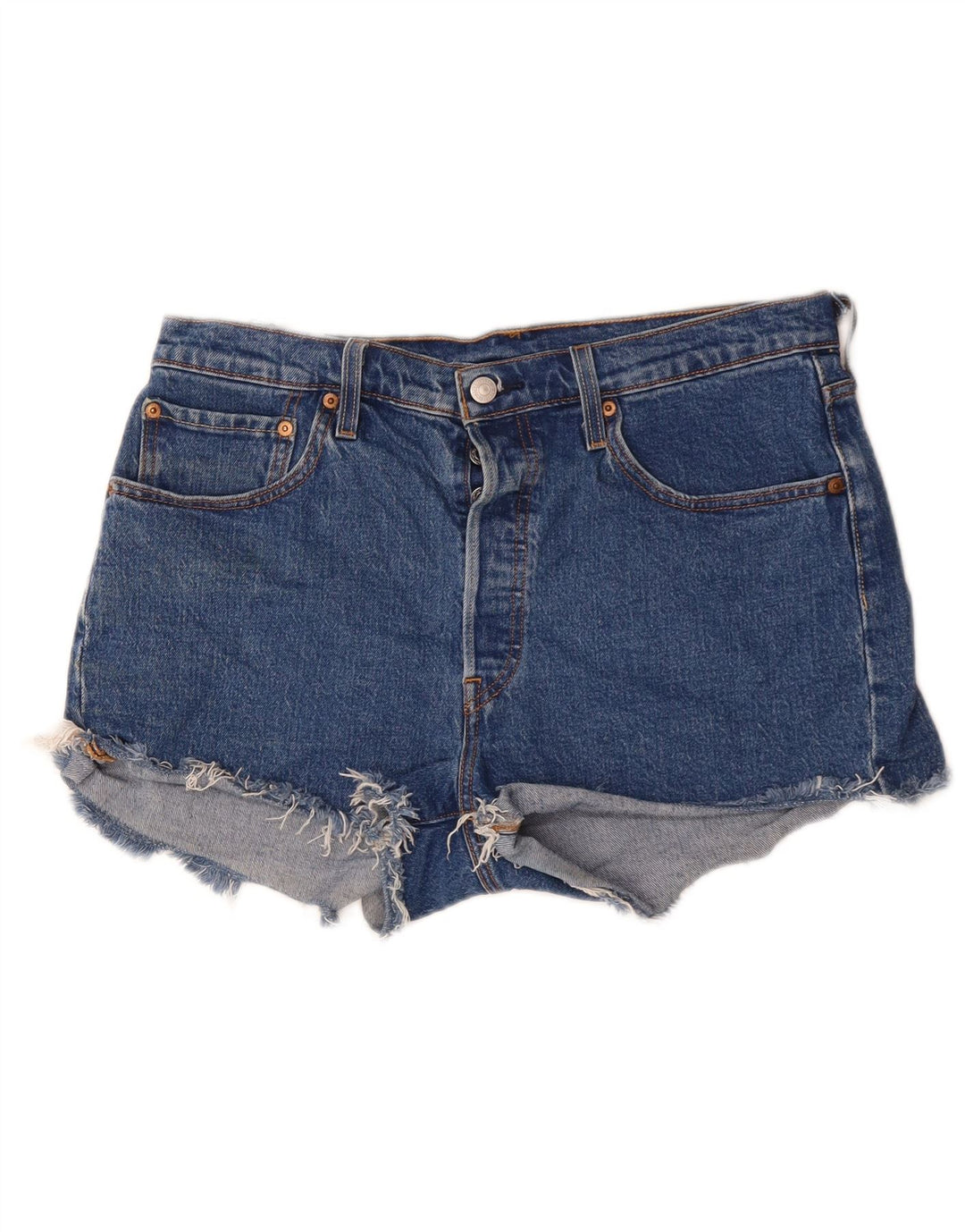Женские джинсовые шорты Levi's 501 W32, большие синие, хлопок