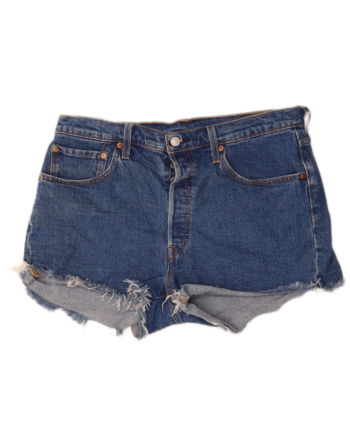 Женские джинсовые шорты Levi's 501 W32, большие синие, хлопок