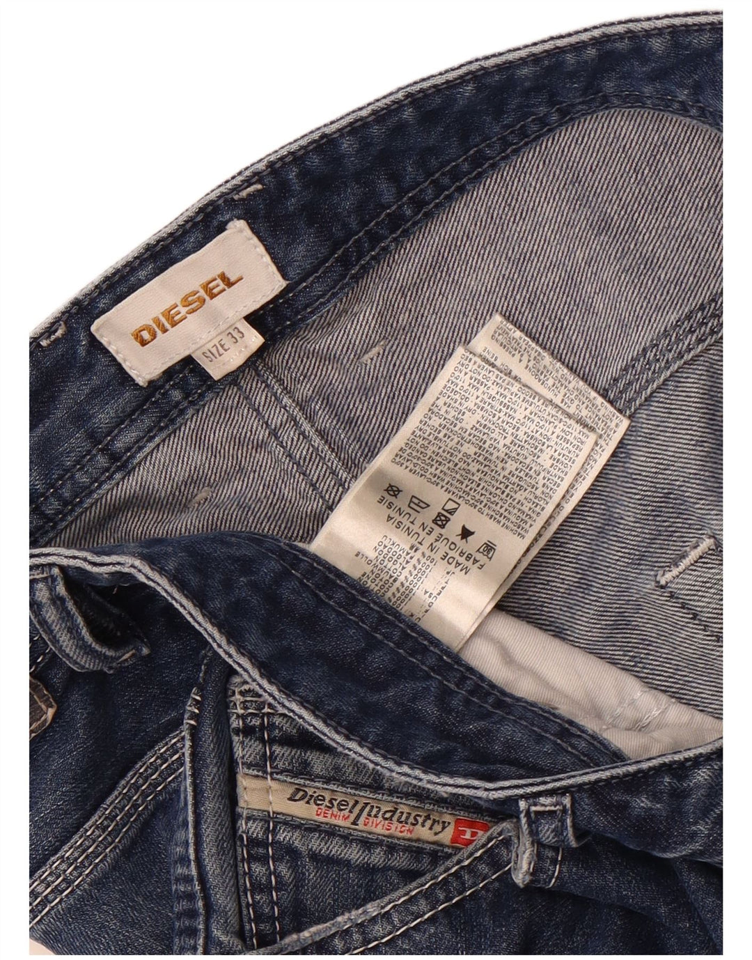 Мужские джинсовые шорты Diesel W33, средний синий, хлопок