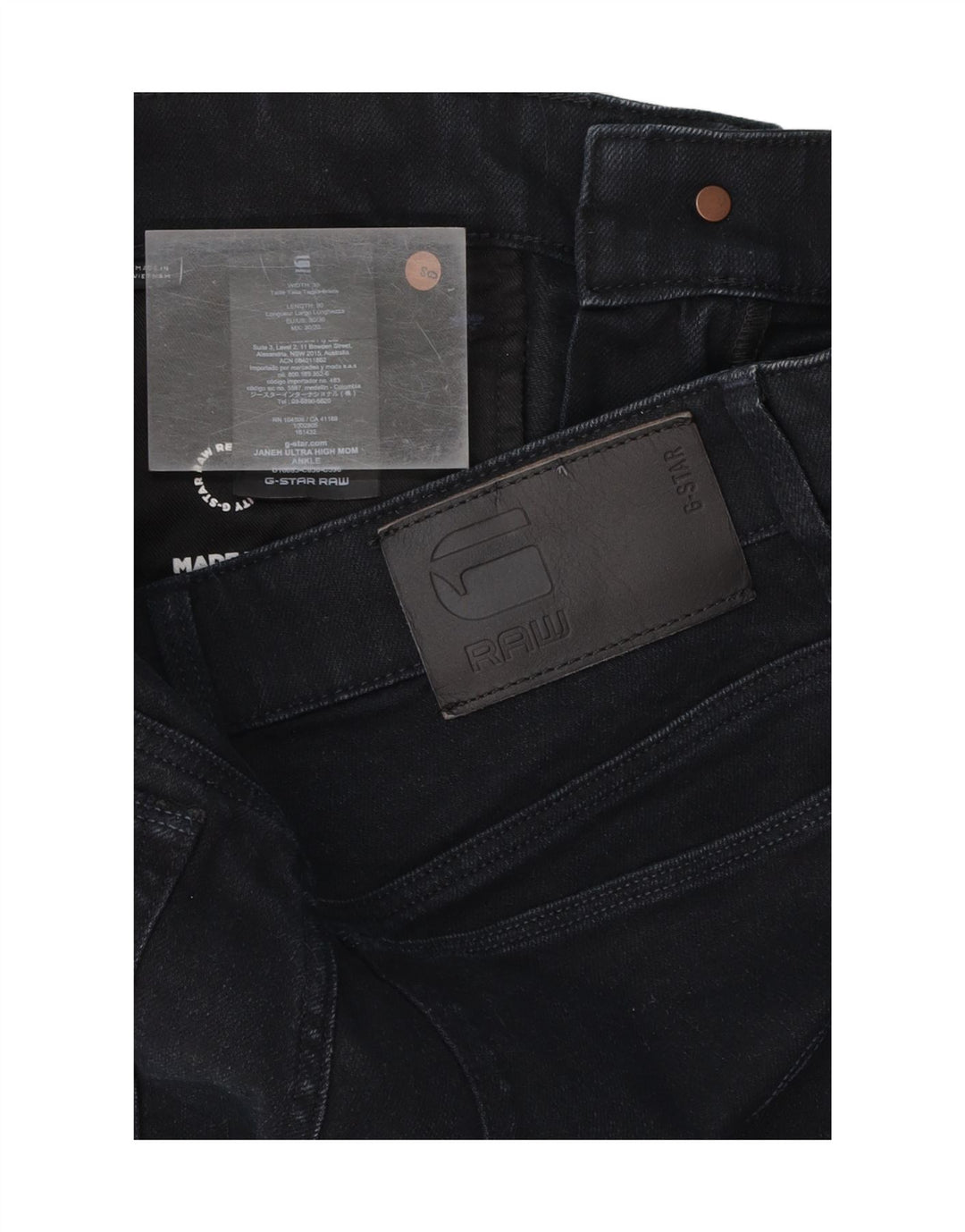 G-STAR Mens Tapered Jeans W30 L30 Black Vintage G-Star and Second-Hand G-Star from Messina Hembry 