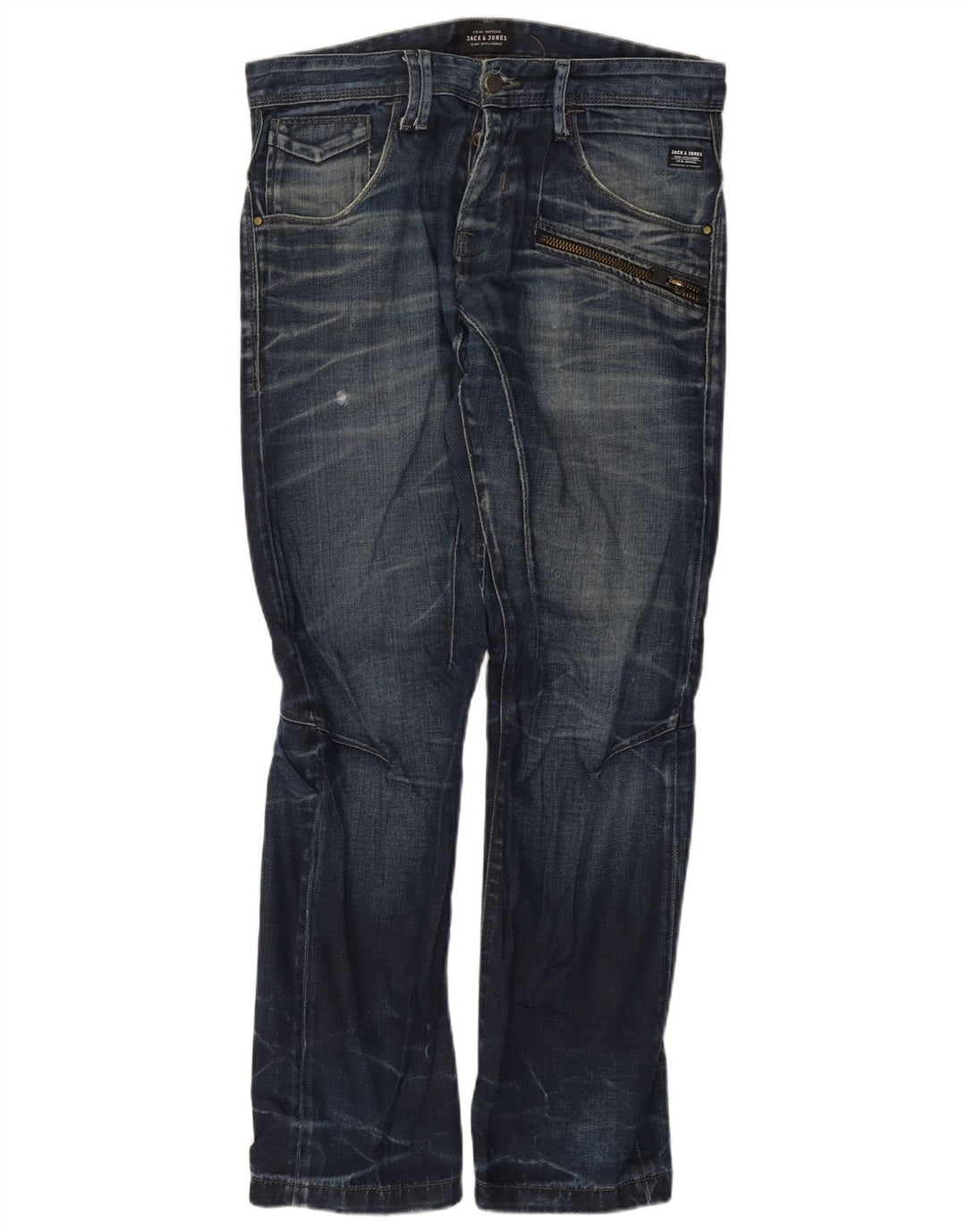Мужские прямые джинсы Jack & Jones W32 L32 синие, хлопок