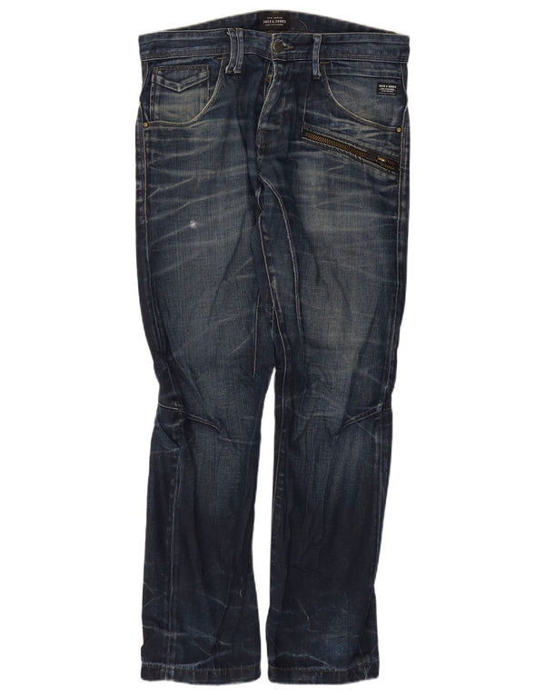 Мужские прямые джинсы Jack & Jones W32 L32 синие, хлопок