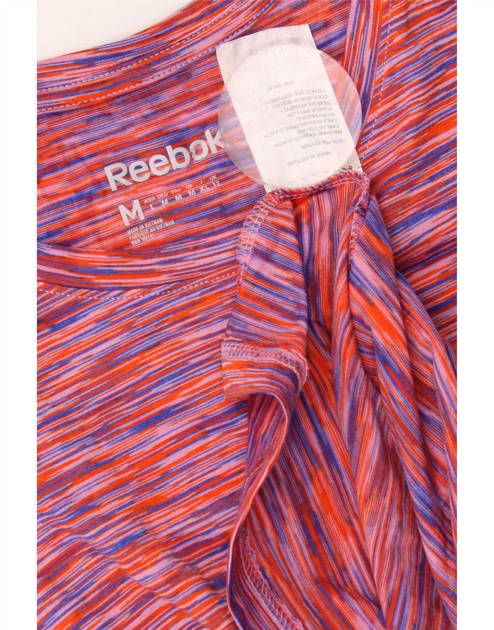 Женская футболка Reebok Top UK 12, средний разноцветный полиэстер с крапинками