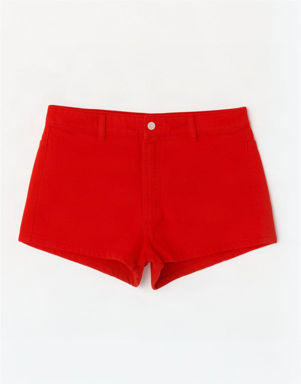 Женские повседневные шорты Zara EU 38, маленькие W28, красный хлопок