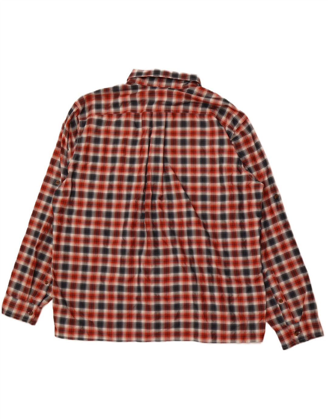 EDDIE BAUER Mens Shirt XL Red Check Polyester