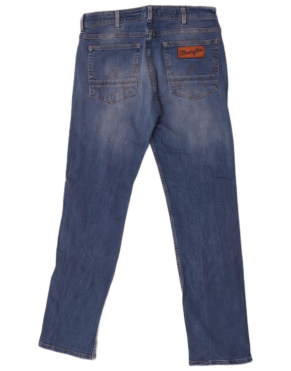 Мужские прямые джинсы Wrangler Greensboro W33 L32, синий хлопок