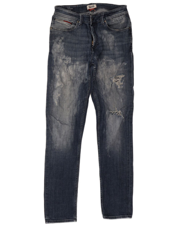 Мужские зауженные зауженные джинсы Tommy Hilfiger Steve W32 L32, синий хлопок