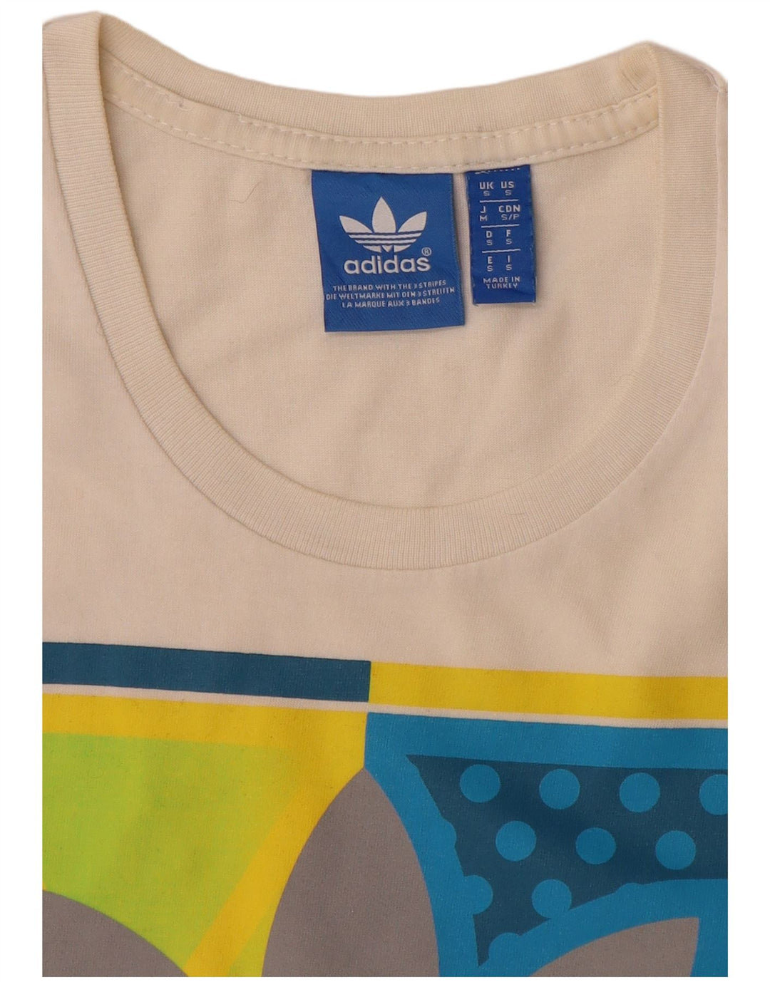 Мужская футболка с рисунком Adidas, маленькая белая