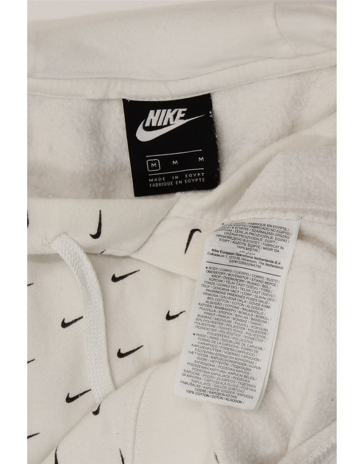 Мужской джемпер с капюшоном с графическим рисунком Nike, средний белый хлопок, хлопок