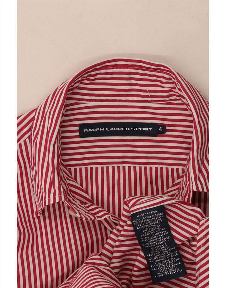 Женская рубашка RALPH LAUREN, размер США 4, маленькая хлопковая красная полоска