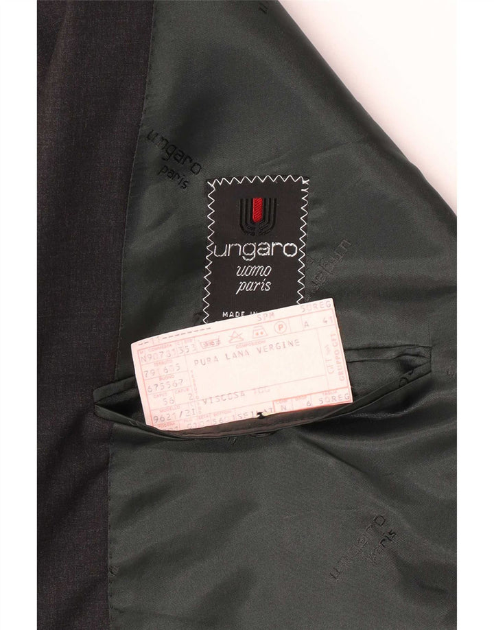 Мужской двубортный пиджак Ungaro IT 50, большой серый из натуральной шерсти