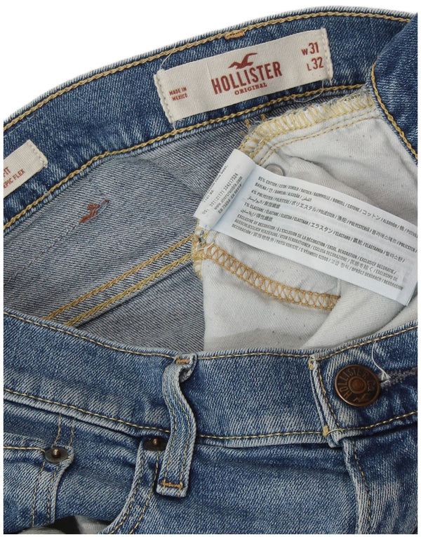 Мужские джинсы скинни HOLLISTER W31 L32 синие, хлопок
