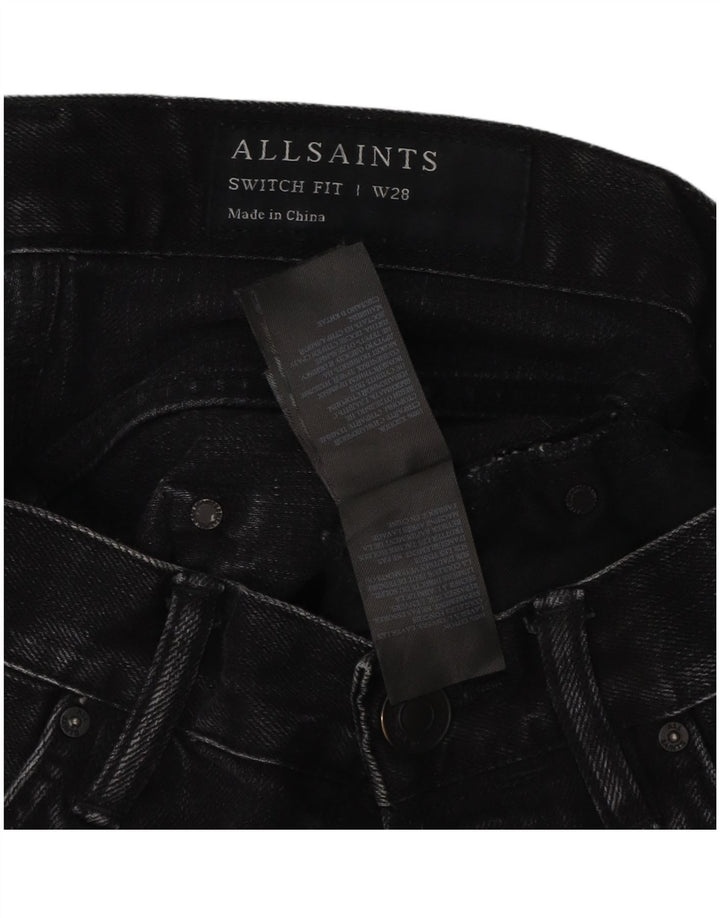 Мужские джинсовые шорты All Saints W28 среднего размера, черные, хлопковые