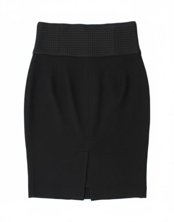 Pinko Женская юбка-карандаш UK 12 Medium W28 Черная вискоза