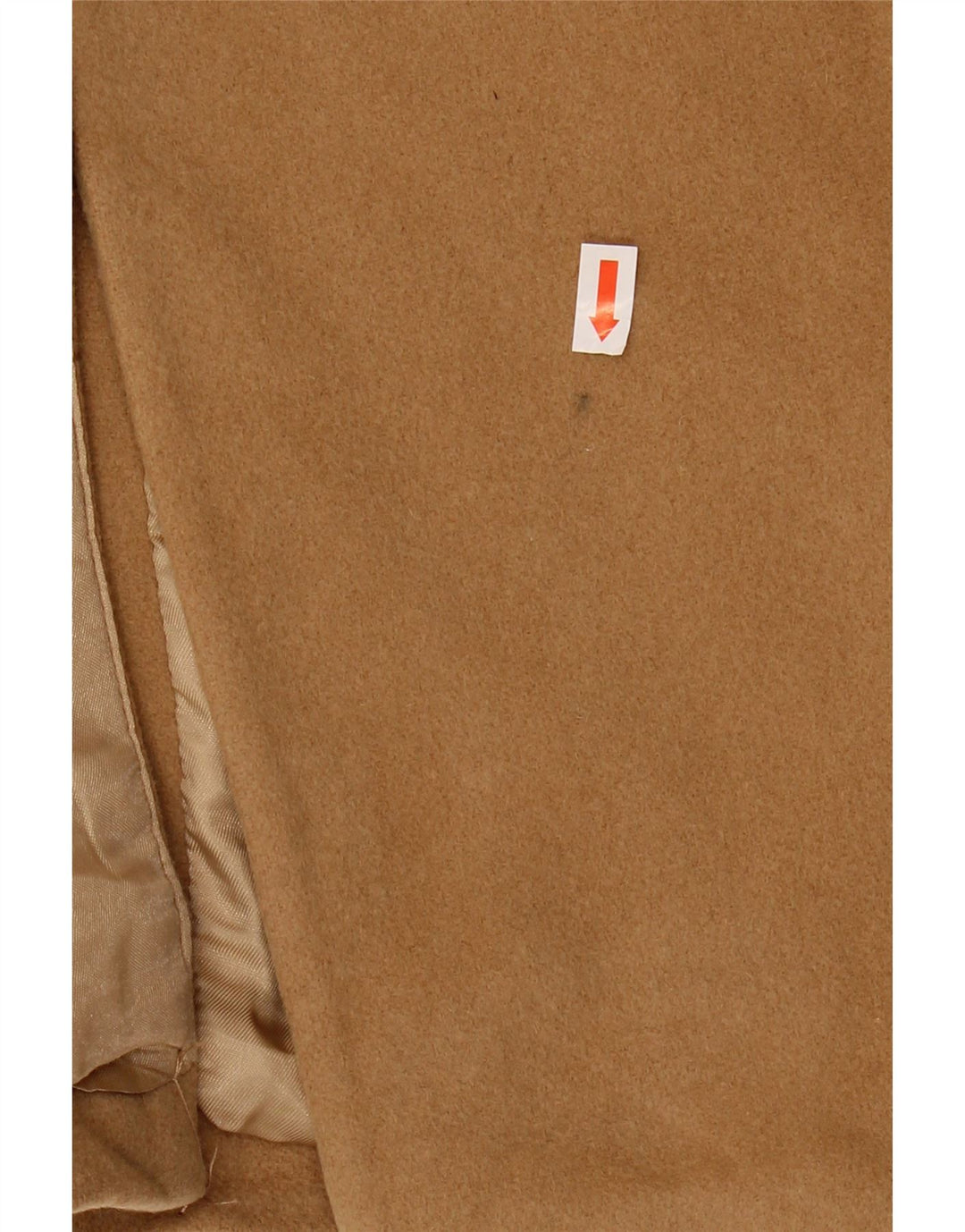 BENETTON Womens Overcoat UK 16 Large Beige Wool