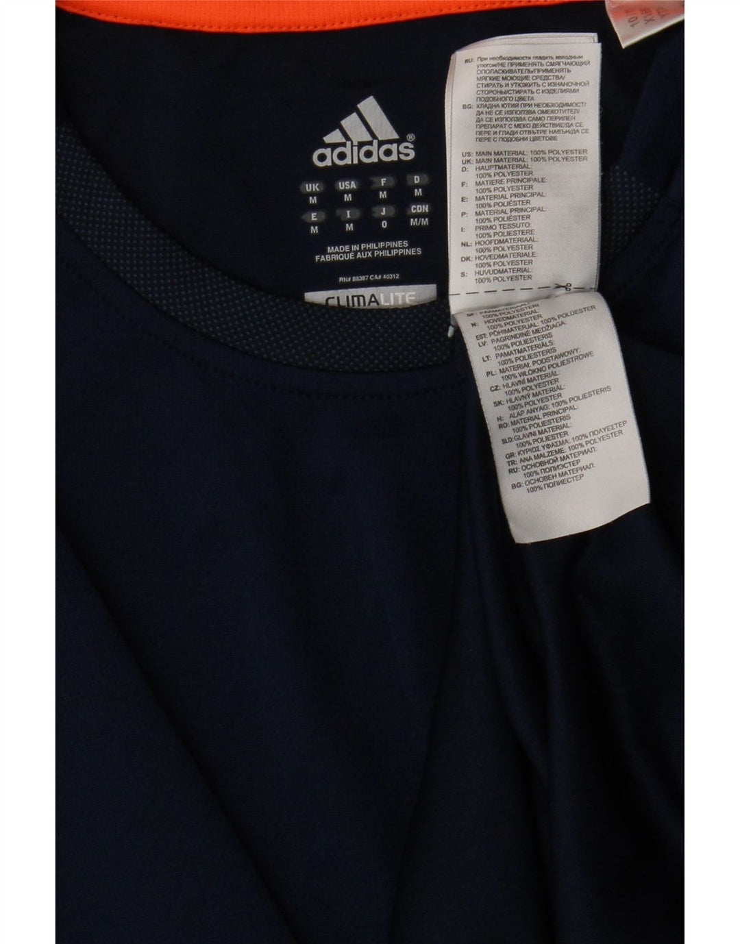 Мужская футболка Adidas Climalite, средний темно-синий, полиэстер